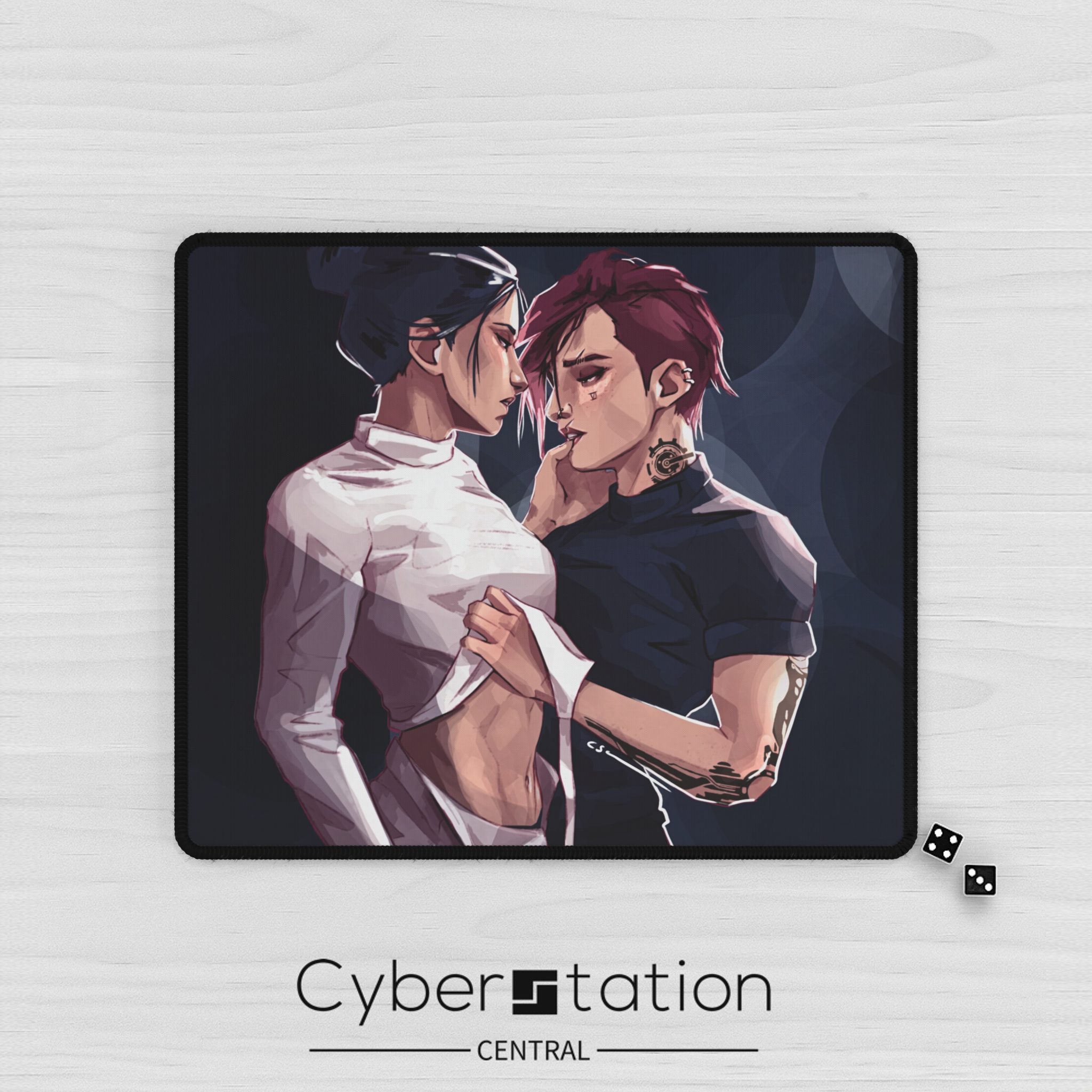 Mouse Pad - Caitvi  - Art by QVERT - Arcane fanart Caitlyn & Vi –  Premium Desk Mat - TCG Playmat