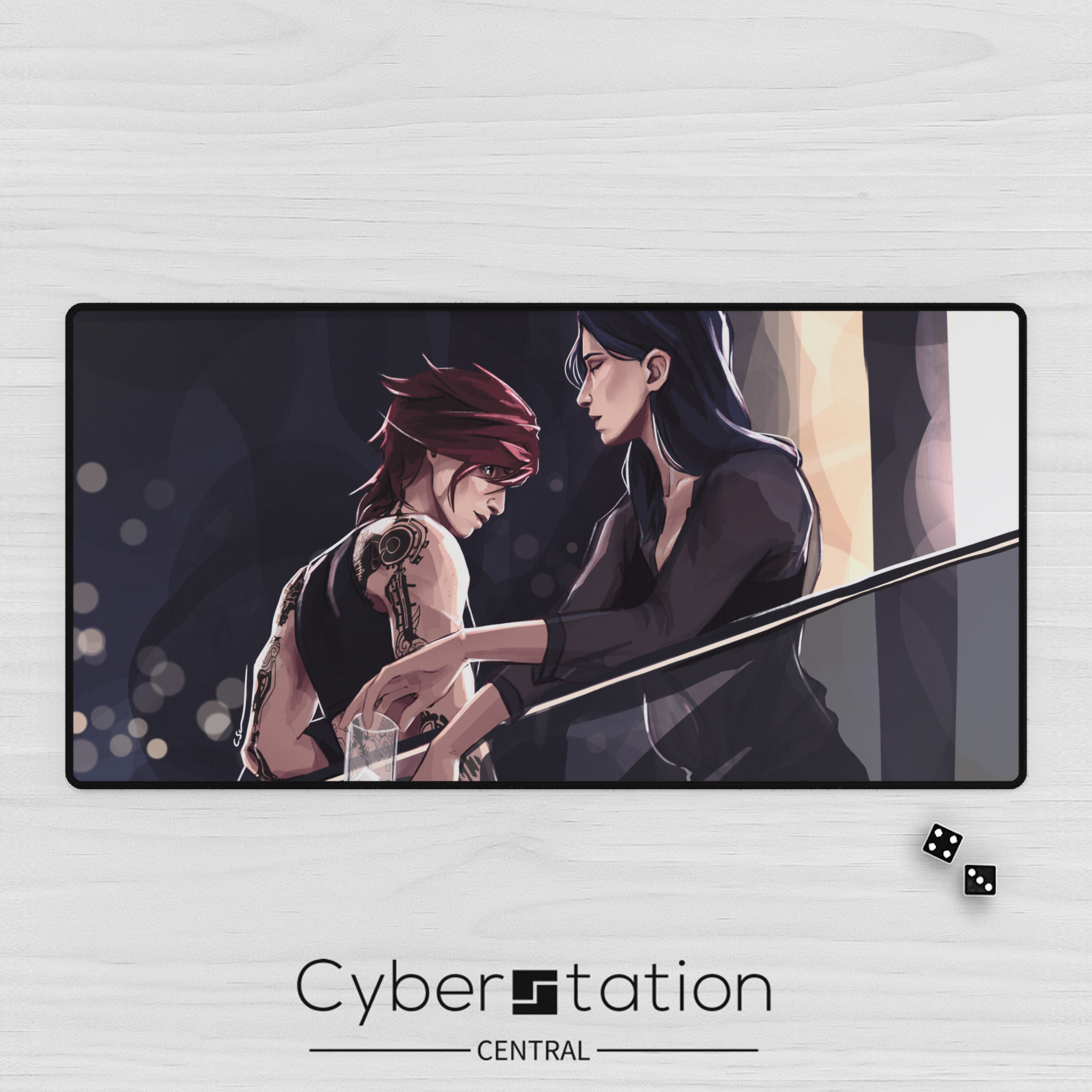 Mouse Pad - Caitvi  - Art by QVERT - Arcane fanart Caitlyn & Vi –  Premium Desk Mat - TCG Playmat