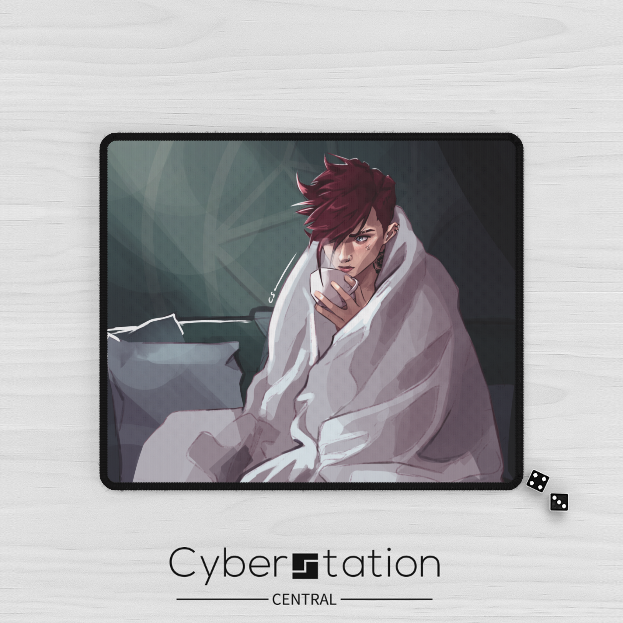 Mouse Pad - Caitvi  - Art by QVERT - Arcane fanart Caitlyn & Vi –  Premium Desk Mat - TCG Playmat