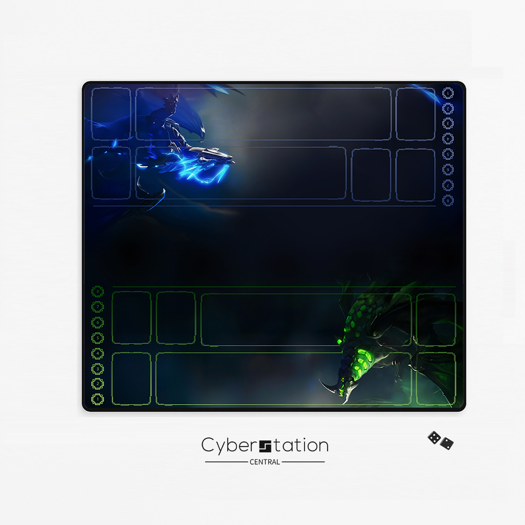 RIFTBOUND - Exclusive 2-Player mat | Hextech vs Chemtech Drakes | LoL / LoR