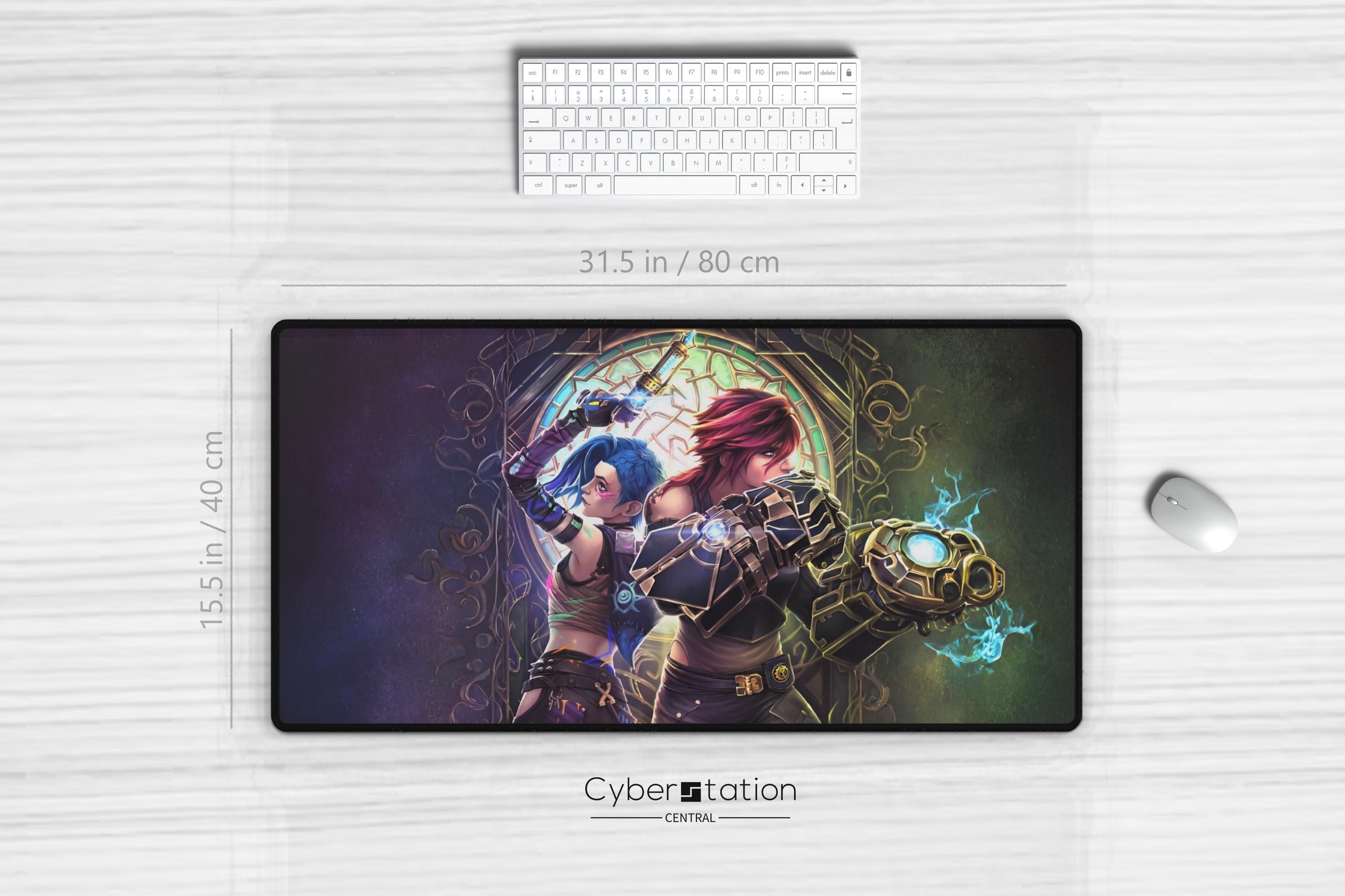ARCANE | Jinx and Vi | League of Legends | Riftbound – Mousepad and TCG playmat – Gift idea