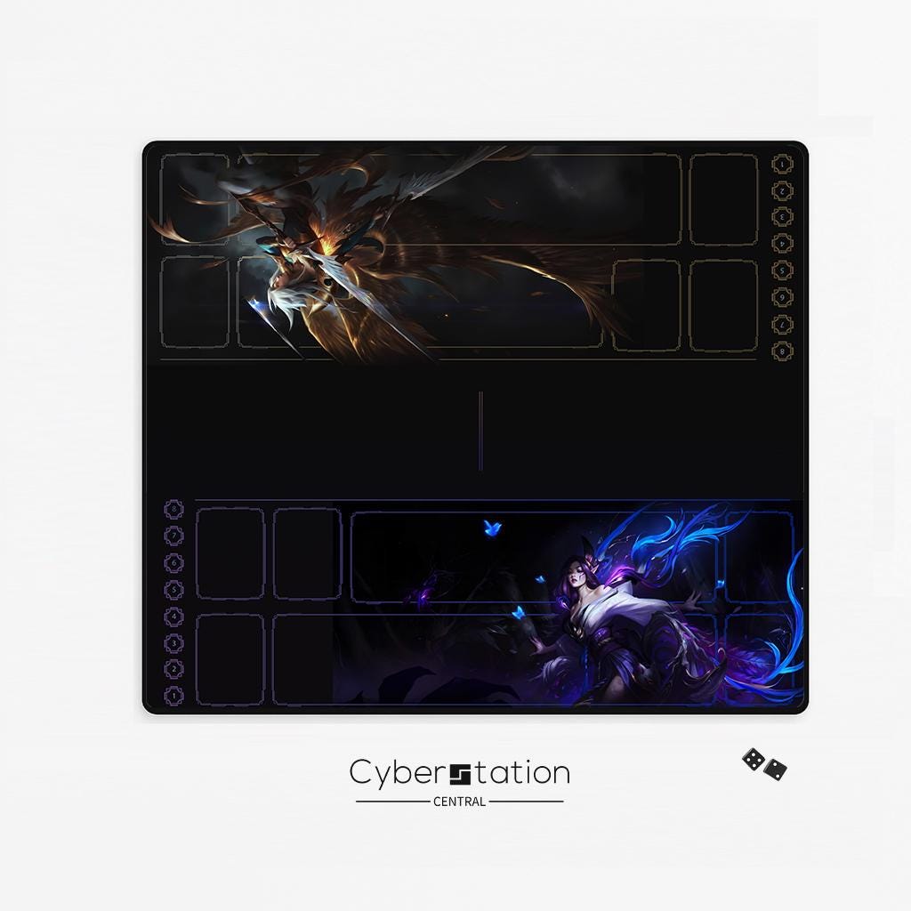 TCG playmat 2-player |70x60 cm - 4mm thick Gift Idea Custom- LoL