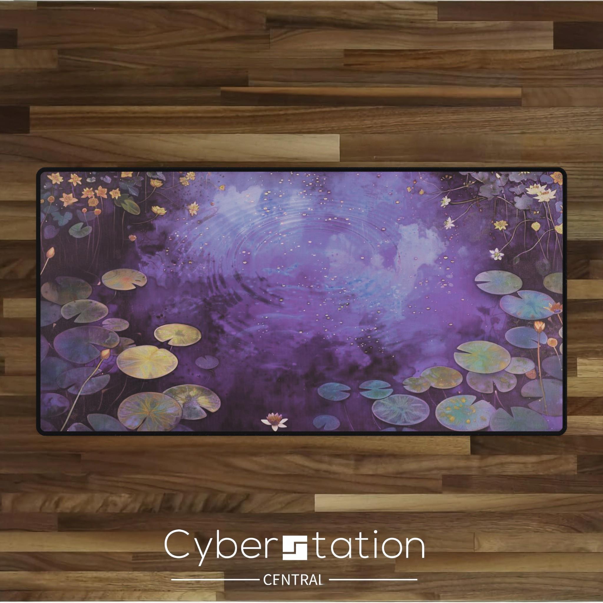 Mouse Pad – Cozy setup Lotus flowers–  Premium Desk Mat - Playmat – Customisable Gift Idea - Valentines
