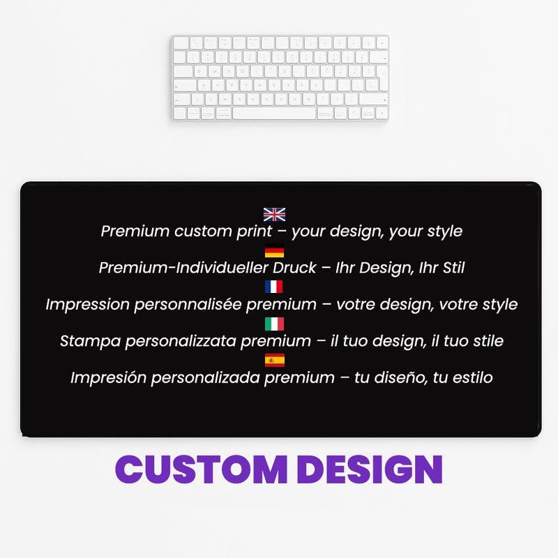 CUSTOM Gaming Desk Mat TCG Playmat – Personalize with Your Art, Logo, or Characters 80x40cm - 70x35 cm - 26x21cm- 4mm thick– Gift idea